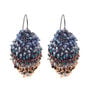 Knit bead ovoid earrings by Milena Zu