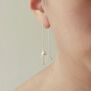 Rock crystal long hook earrings by Mounir