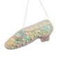 Embroidered hanging decoration shaped as an 18th century shoe