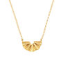 Regency ruffle fan gold necklace by Emma Calvert