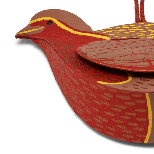Red paper bird decoration