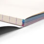 Detail of the book exposed Swiss binding.