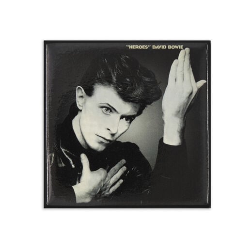 Magnet featuring the cover art of David Bowie&rsquo;s 1977 album &ldquo;HEROES&rdquo;