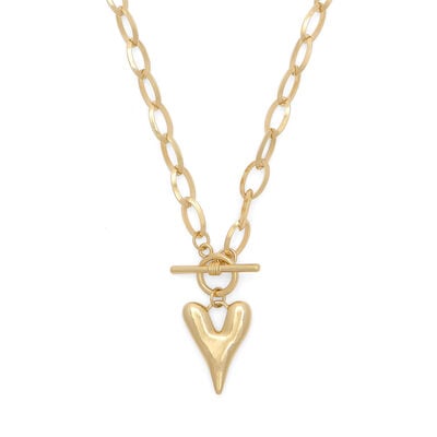 Chunky heart pendant necklace