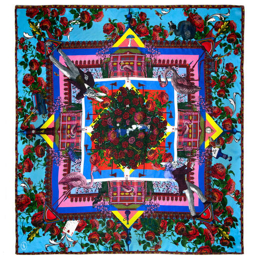 The Queen's Croquet-Ground silk scarf