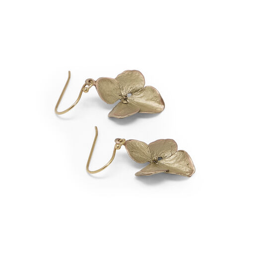 Hydrangea hook earrings by Michael Michaud