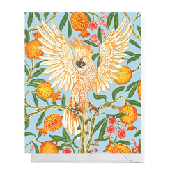 Walter Crane Cockatoo and Pomegranate greeting card&nbsp;