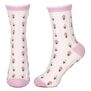 Pink floral socks