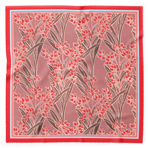 E. A. S&eacute;guy pink floral neckerchief