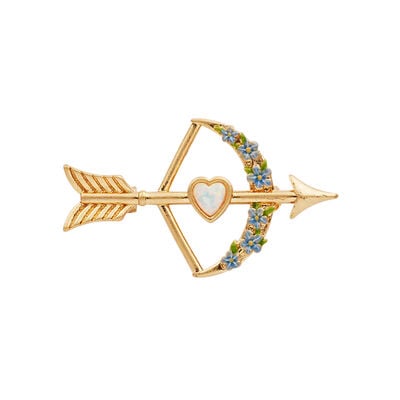 Cupid&rsquo;s bow and arrow brooch by Fable England