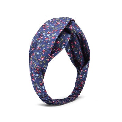 Navy floral soft headband