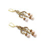 Pearl chandelier drop earrings by Joli