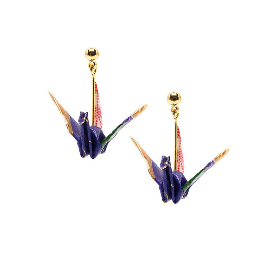 Origami crane earrings