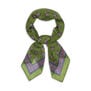 Green iris cotton square scarf