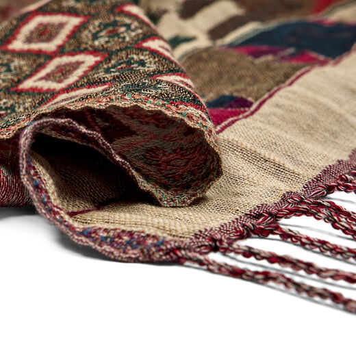 Multicoloured pattern scarf