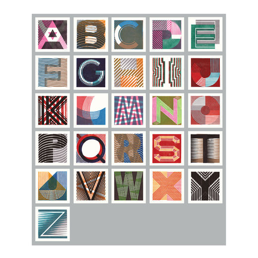 T by James Brown (Alphabet Lino Print)