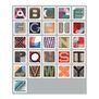 T by James Brown (Alphabet Lino Print)