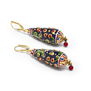 Dark blue drop hook earrings by Joli