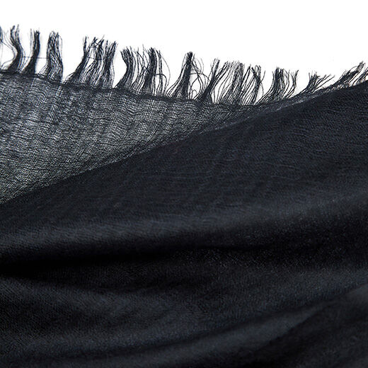Black merino scarf by Kashmir Loom