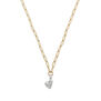 Mixed metal heart charm necklace