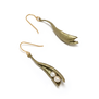 Two pearl pea pod hook earrings by Michael Michaud