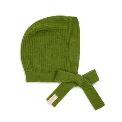 Green merino lambswool bonnet