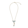 Aquamarine and jade necklace by Joli
