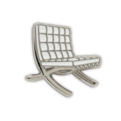 Bauhaus chair enamel pin badge