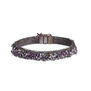 Silver and purple beaded bracelet by Milena Zu