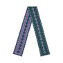 Purple and green wool scarf
