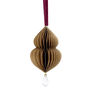 Foldable christmas tree paper decoration in mud yellow