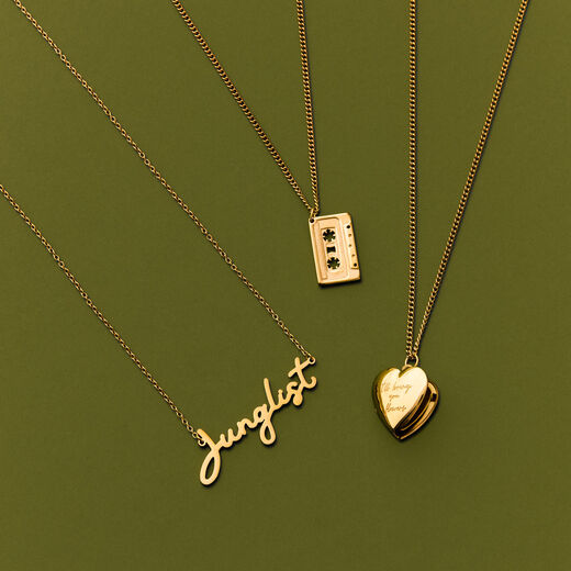 I'll Bring You Flowers heart locket necklace by Hoops & Chains