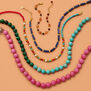 Candy pink beaded necklace