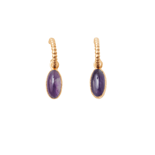 Amethyst and aqua chalcedony earrings by Carousel Jewels
