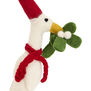 Mistletoe goose Christmas decoration