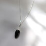 Black onyx acorn pendant necklace by Mounir