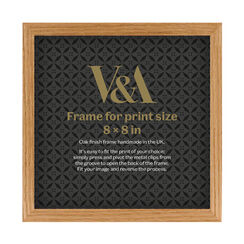 V&A Oak finish box picture frame - 8 x 8 "