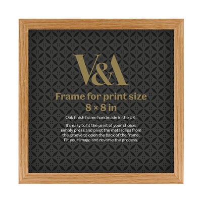 V&A Oak finish box picture frame - 8 x 8 "