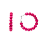 Pink wooden beads earrings