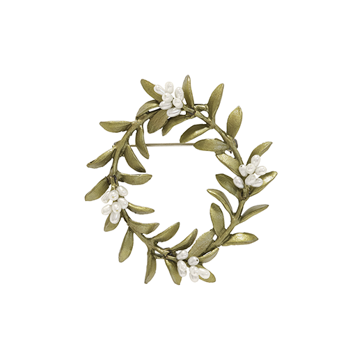 Flowering myrtle wreath brooch by Michael Michaud