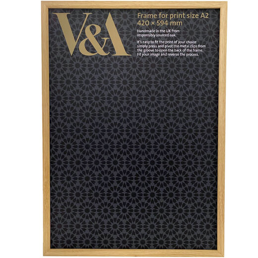 V&A Oak finish box picture frame - A2