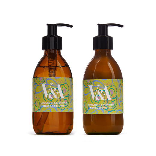 Lime, basil & mandarin toiletries set