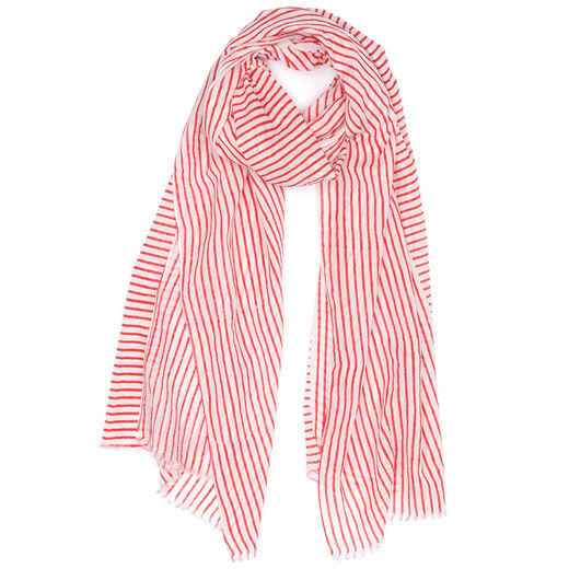 Red and white stripe scarf