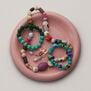 Multicoloured Murano glass and pearl earrings