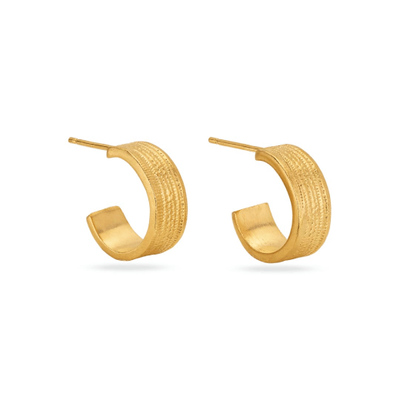 Mini ribbon hoop earrings by Emma Calvert