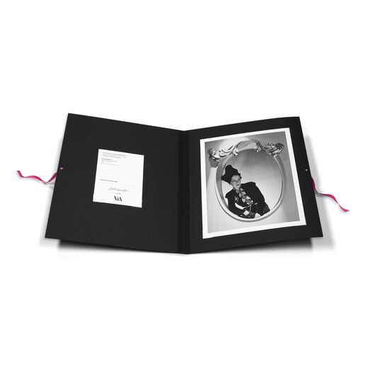 Elegant folio print with portrait of Elsa Schiaparelli by Horst P. Horst