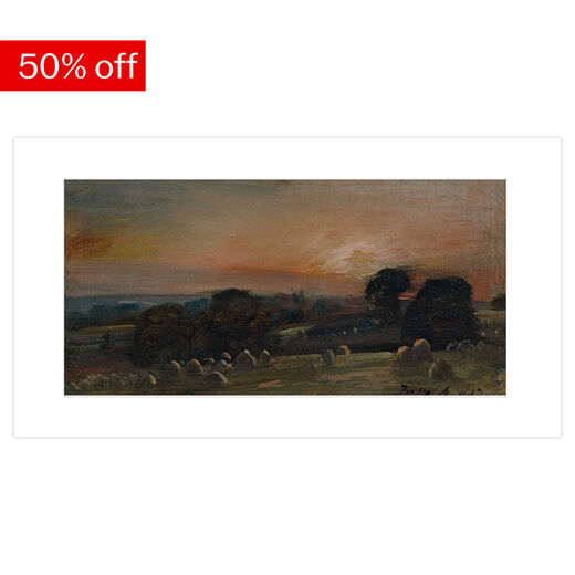 A Hayfield near East Bergholt - 11 x 14" mounted print