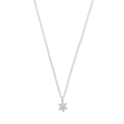 Recycled silver necklace with star shaped pendant