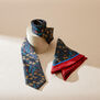 Navy floral tie