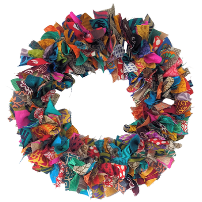 Sari Offcut Wreath